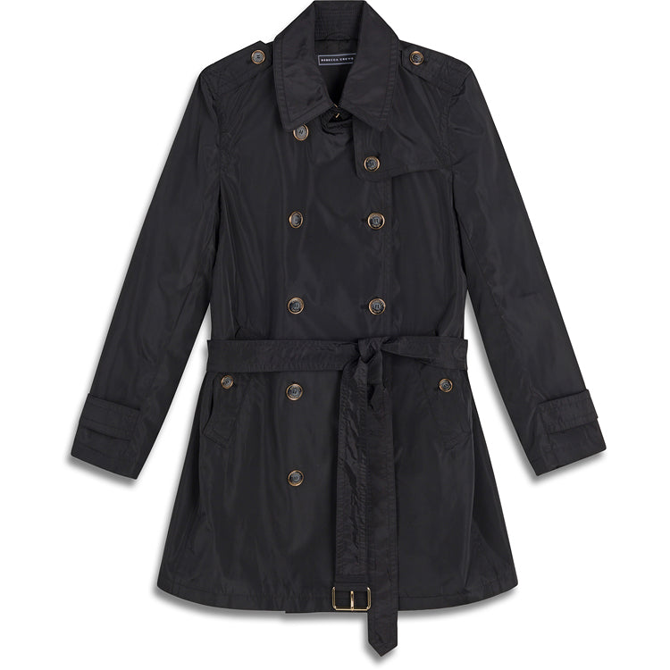 SHIMMER ALL WEATHER COAT BLACK