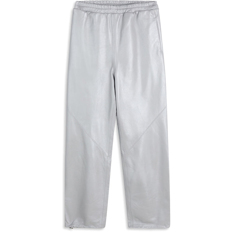 LUXE LEATHER JOGGER -SILVER