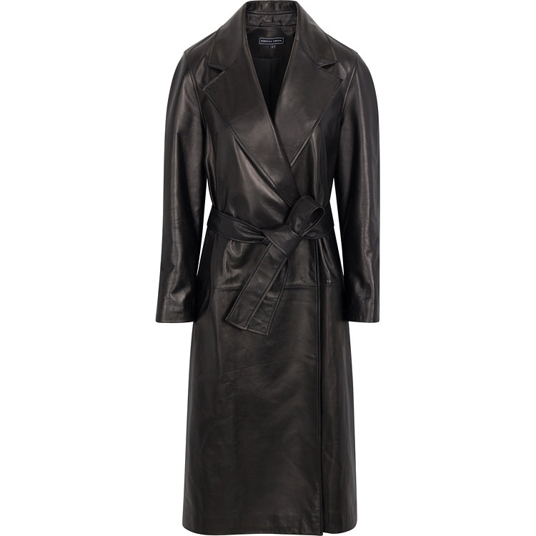 RC RELAXED LEATHER TRENCH COAT