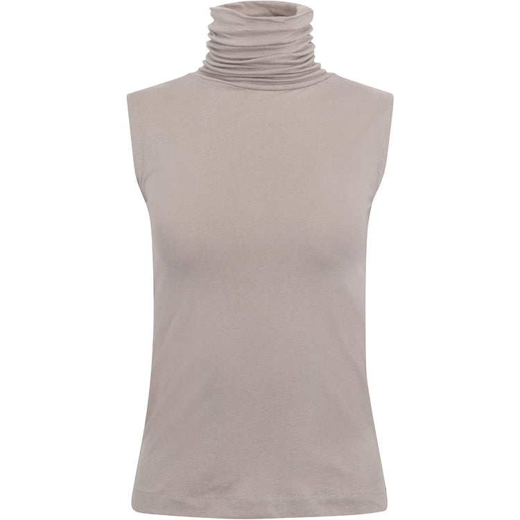 S.O.F.T. SLEEVELESS TURTLENECK SILVER