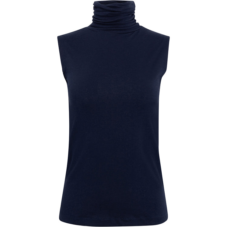 S.O.F.T. SLEEVELESS TURTLENECK NAVY