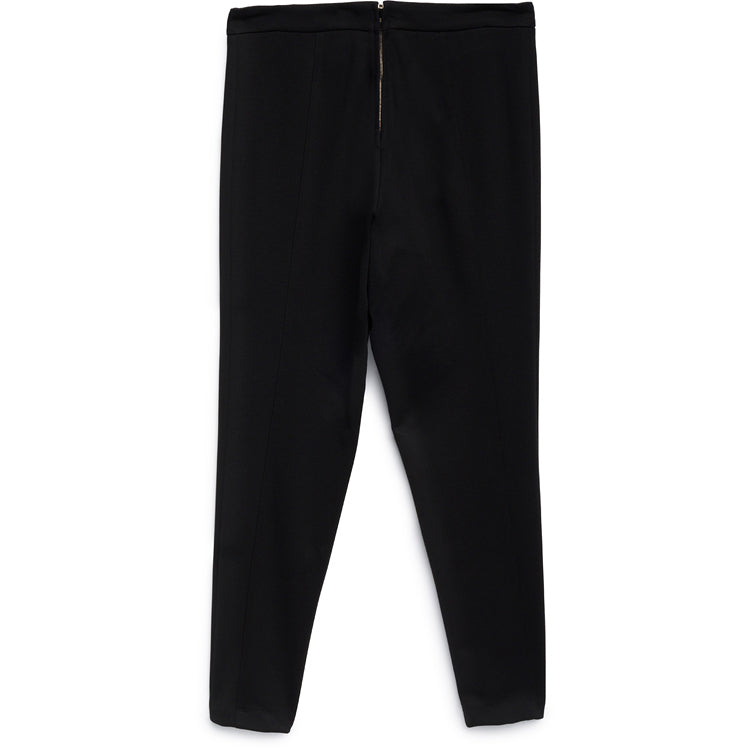 PONTE PANT W/ ZIPPER BLACK