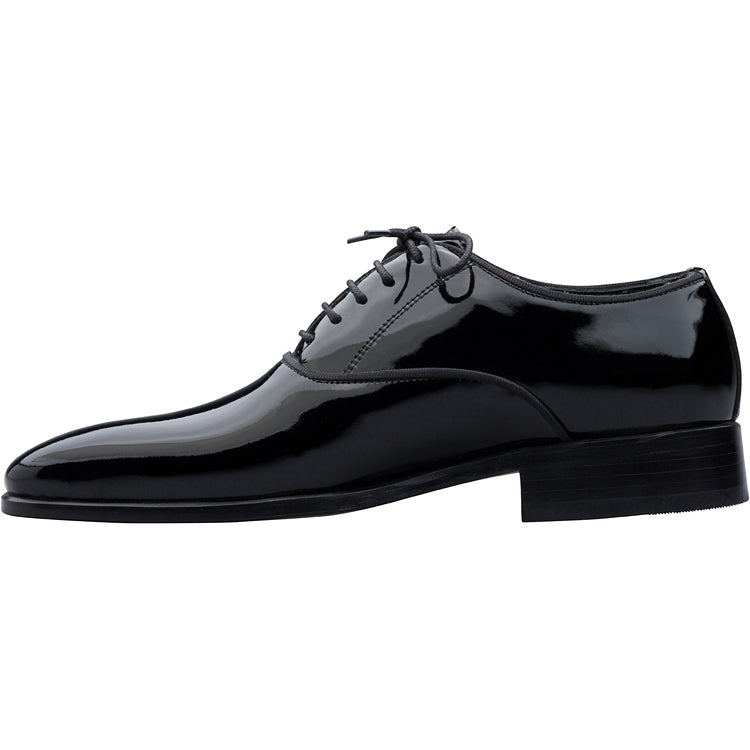 PATENT LEATHER TUXEDO SHOE BLACK