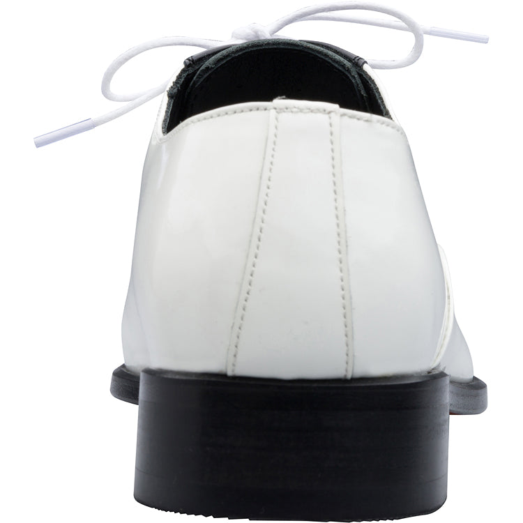 PATENT LEATHER TUXEDO SHOE BLACK & WHITE