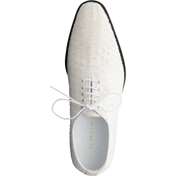 SNAKESKIN TUXEDO SHOE WHITE