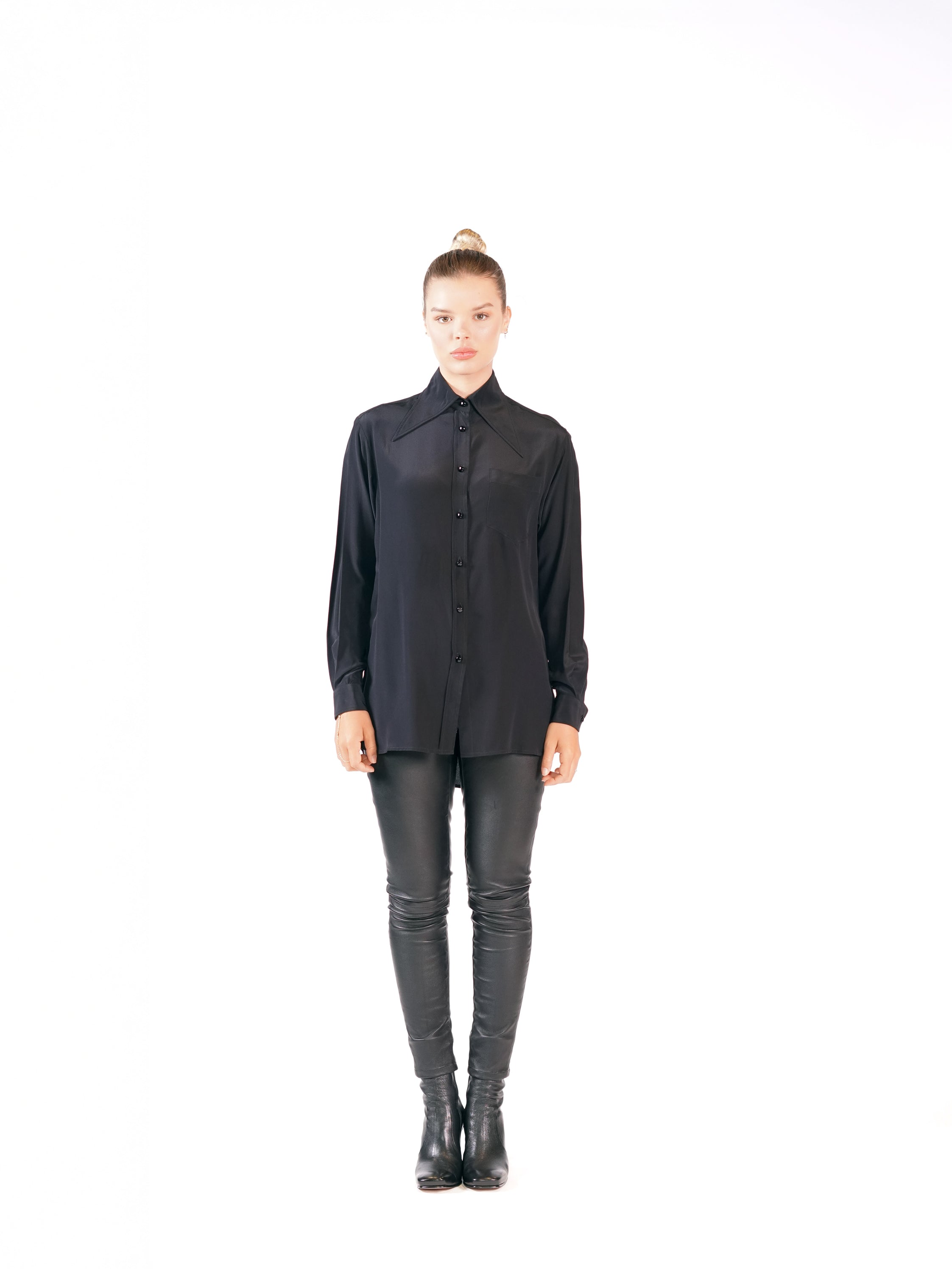 ANNA MAY BLOUSE SILK CREPE BLACK
