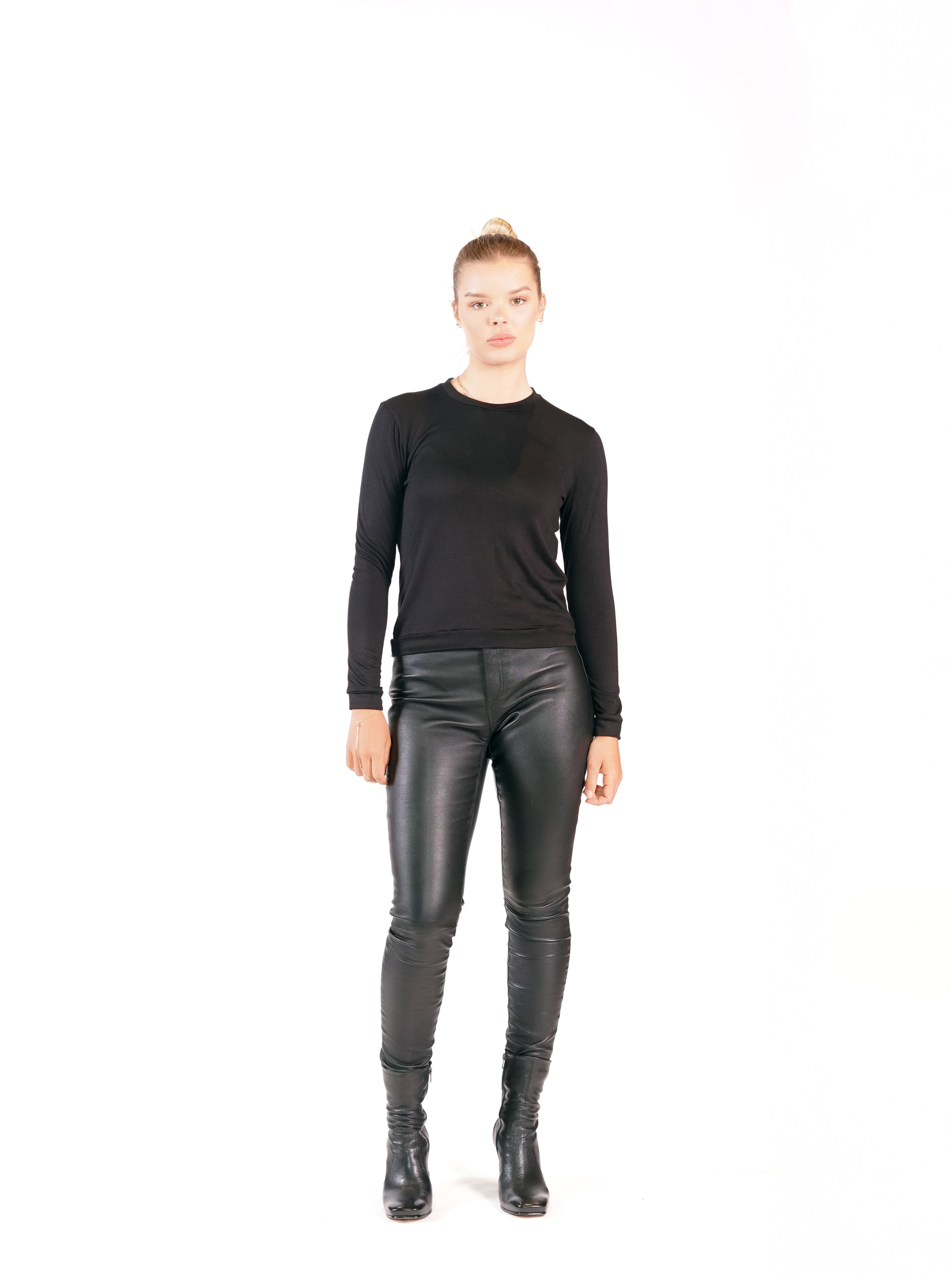 WOOL JERSEY CREWNECK BLACK
