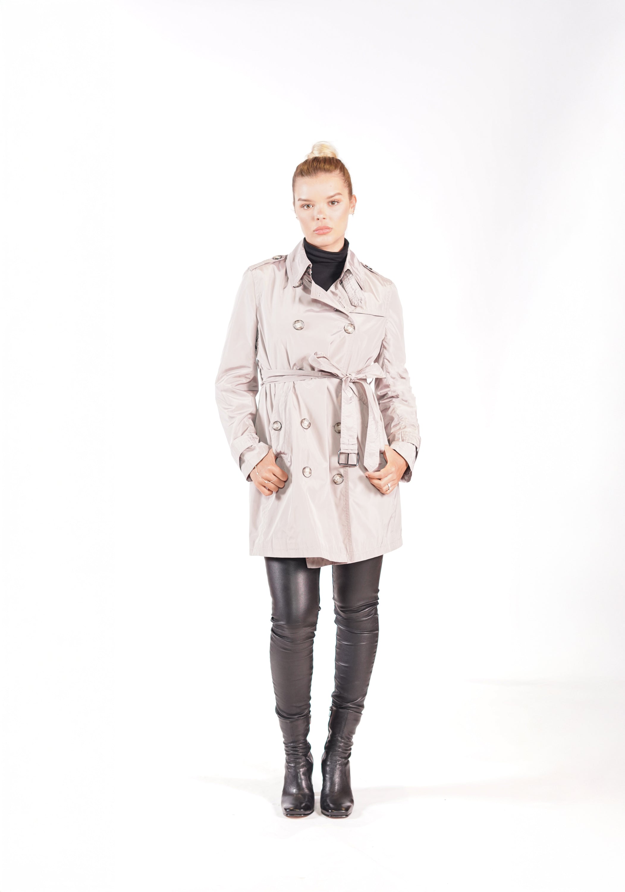 SHIMMER ALL WEATHER COAT BEIGE