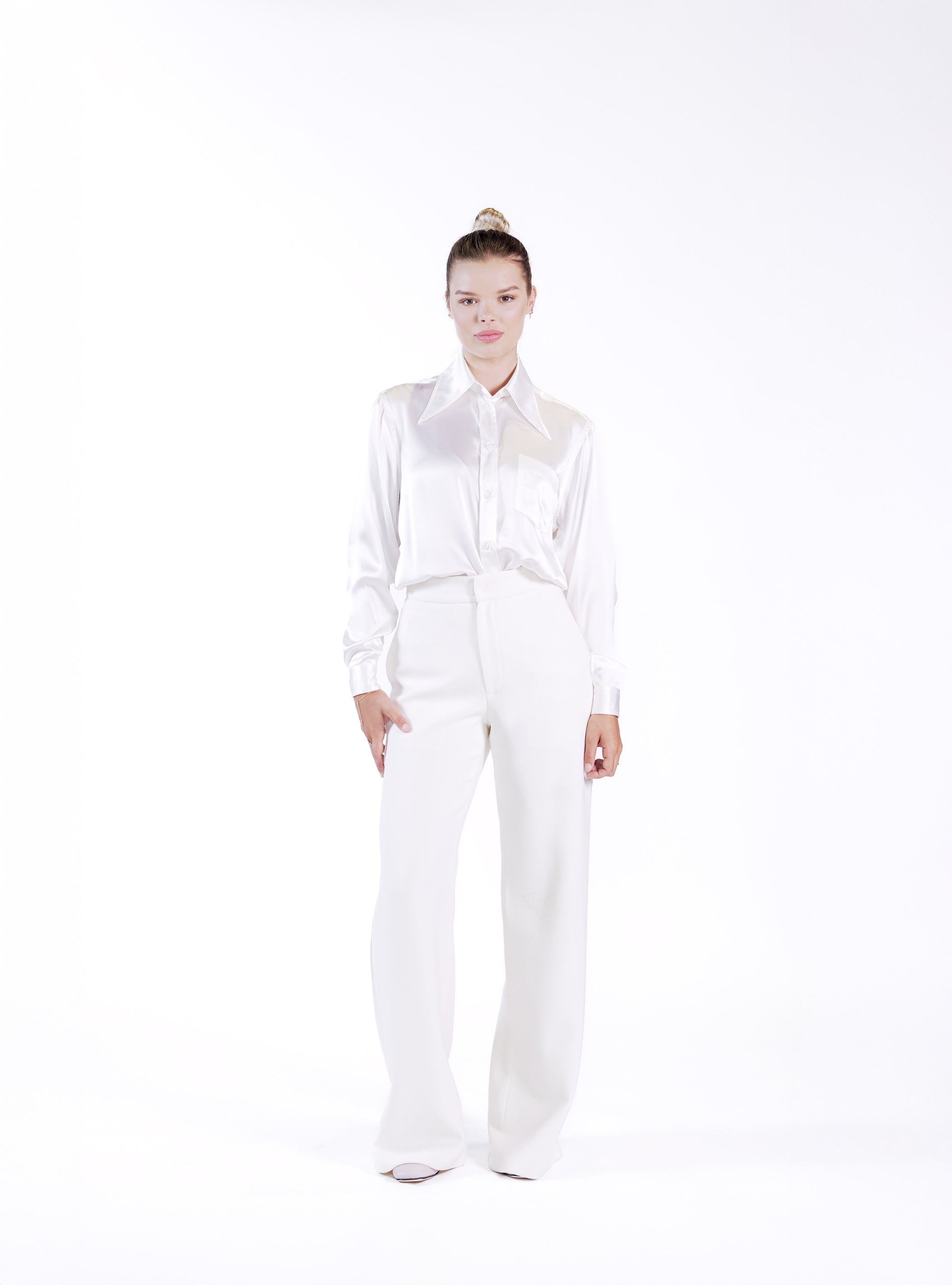 GRETA PANT WHITE TUXEDO