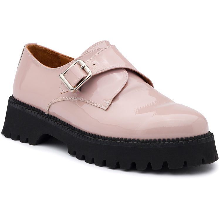 PINK PATENT LEATHER MONK STRAP