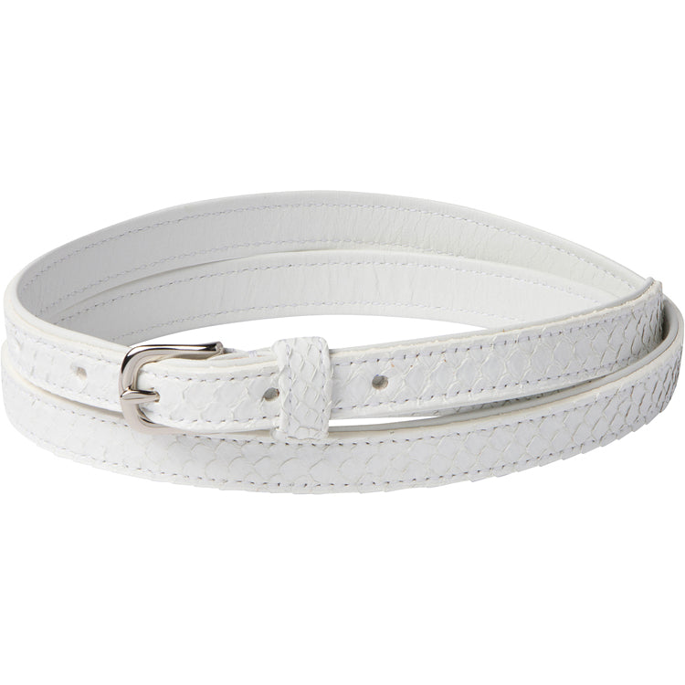 White 2025 skinny belt