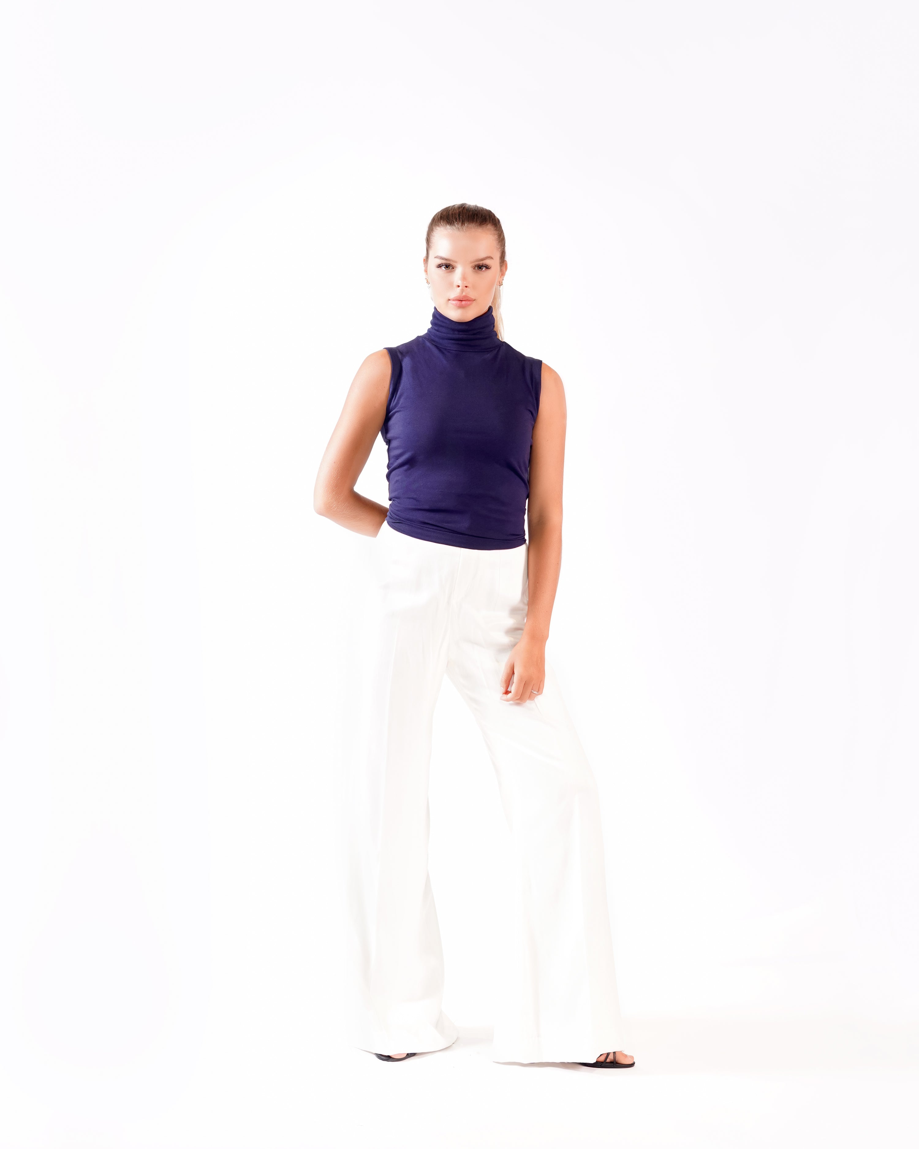 SPRING WIDE LEG TROUSER WHITE